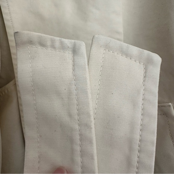 Gap Classic Cream Double Breasted Trench Coat | Size L - Picture 10 of 11